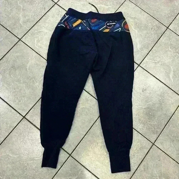 Columbia Navy Sweatshirt Fleece Joggers Size Small - Picture 2 of 5